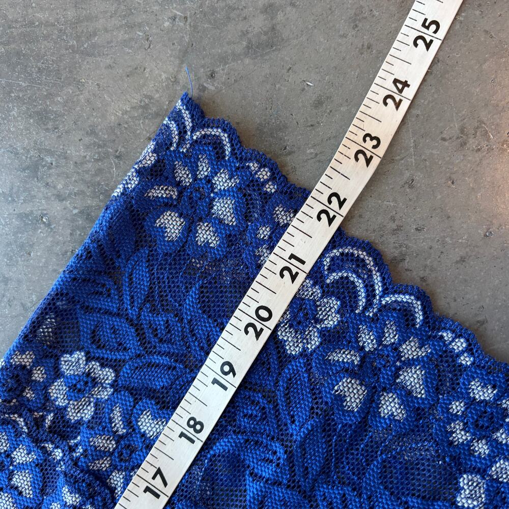 Vintage Y2k Blue Full Lace Tank Top Mini Lingerie Slip Dress Women's Small - Picture 4 of 4